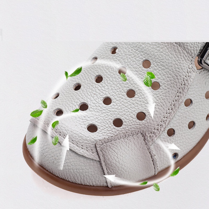 New Cow Leather Low Heel Sanda - Espadrille Slip On ulasan dan harga