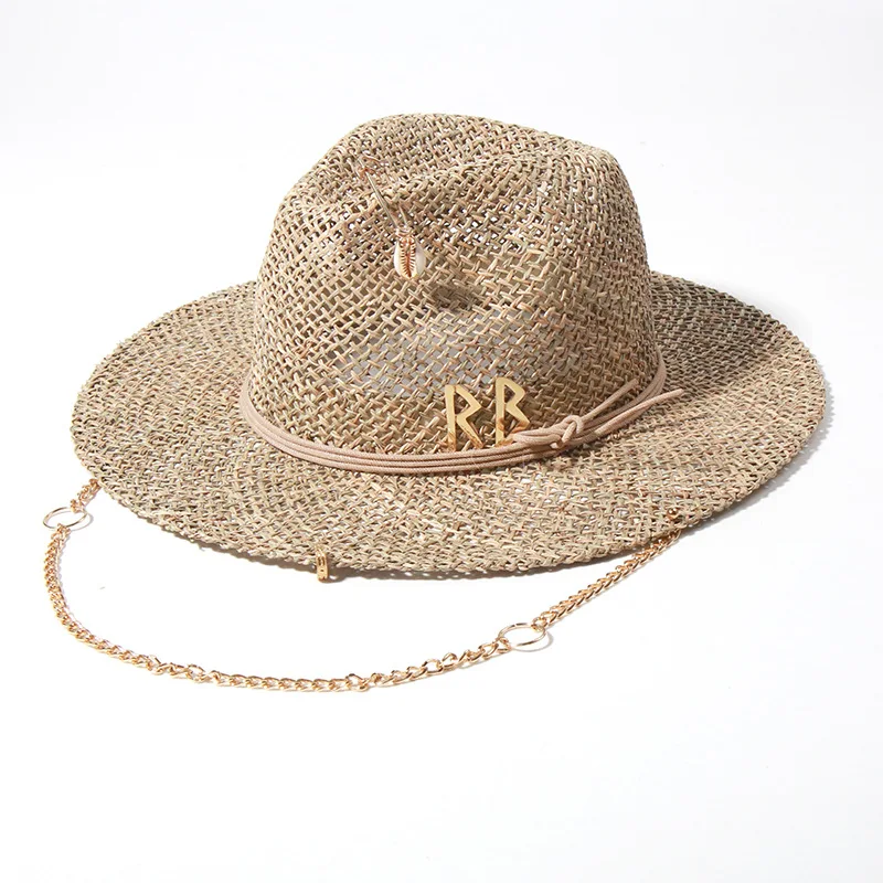 Panama Straw Sun Hat Wide Brim - Bucket Hat Straw ulasan dan harga